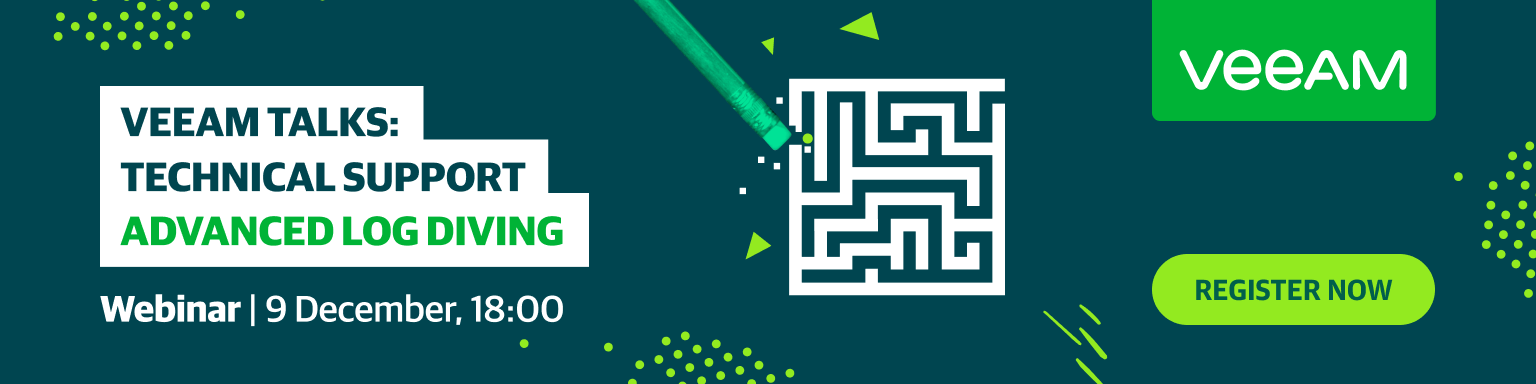 Veeam Talks: Technical Support Advanced Log Diving